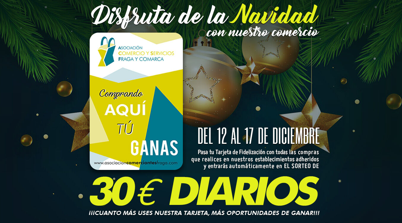 SORTEO 30€ DIARIOS TARJETA FIDELIZACIÓN NAVIDAD 2022