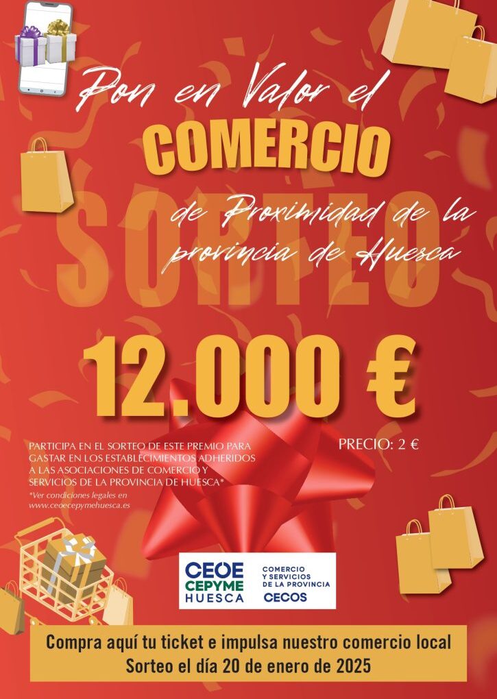 Sorteo 12.000 euros Ceoe Cepyme Huesca